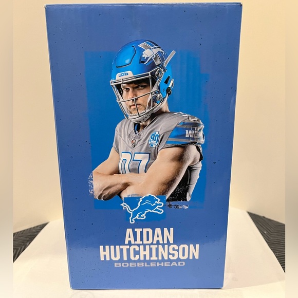 Detroit Lions 2023 Aidan Hutchinson One of A Kind Collectors Edition Bobblehead - Picture 6 of 12